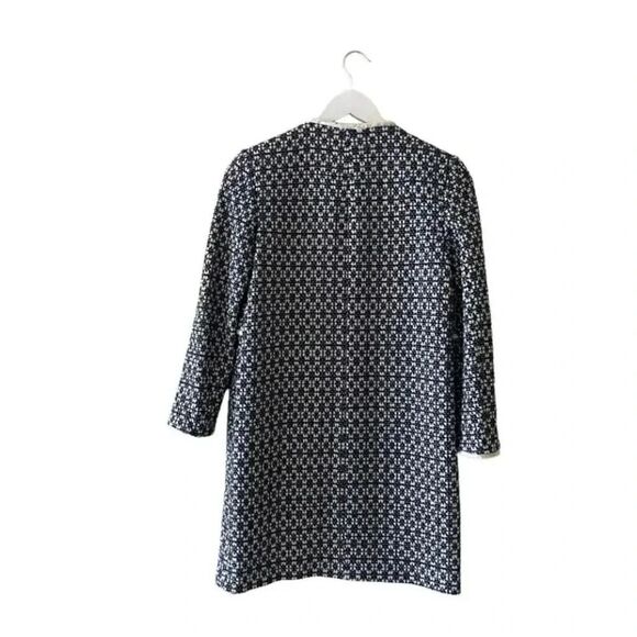 ZARA WOMAN BLUE PRINTED COAT BOHEMIAN JACQUARD JACKET 'LONG COAT' SZ XS - Picture 13 of 16